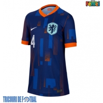 Echipament fotbal Olanda Virgil van Dijk #4 Tricou Deplasare European 2024 pentru femei maneca scurta