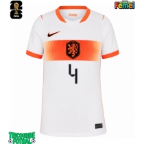 Echipament fotbal Olanda Virgil van Dijk #4 Tricou Deplasare Mondial 2026 pentru femei maneca scurta