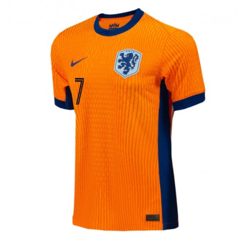 Echipament fotbal Olanda Xavi Simons #7 Tricou Acasa European 2024 maneca scurta Echipament fotbal Olanda Xavi Simons #7 Tricou Acasa European 2024 maneca scurta