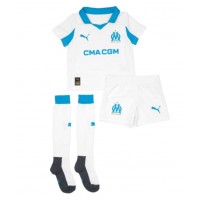 Echipament fotbal Olympique de Marseille Tricou Acasa 2025-26 pentru copii maneca scurta (+ Pantaloni scurti)