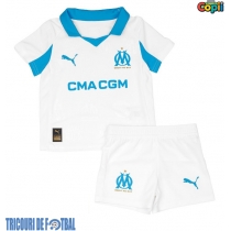 Echipament fotbal Olympique de Marseille Tricou Acasa 2025-26 pentru copii maneca scurta (+ Pantaloni scurti)