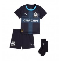 Echipament fotbal Olympique de Marseille Tricou Deplasare 2025-26 pentru copii maneca scurta (+ Pantaloni scurti)