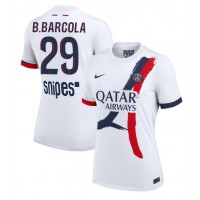 Echipament fotbal Paris Saint-Germain Bradley Barcola #29 Tricou Deplasare 2025-26 pentru femei maneca scurta