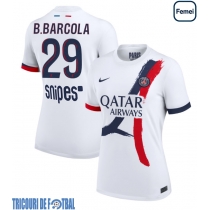 Echipament fotbal Paris Saint-Germain Bradley Barcola #29 Tricou Deplasare 2025-26 pentru femei maneca scurta