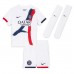 Echipament fotbal Paris Saint-Germain Desire Doue #14 Tricou Deplasare 2025-26 pentru copii maneca scurta (+ Pantaloni scurti)