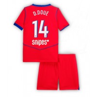 Echipament fotbal Paris Saint-Germain Desire Doue #14 Tricou Treilea 2025-26 pentru copii maneca scurta (+ Pantaloni scurti)