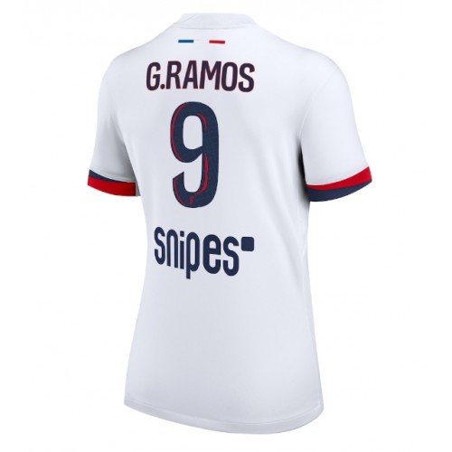 Echipament fotbal Paris Saint-Germain Goncalo Ramos #9 Tricou Deplasare 2025-26 pentru femei maneca scurta Echipament fotbal Paris Saint-Germain Goncalo Ramos #9 Tricou Deplasare 2025-26 pentru femei maneca scurta