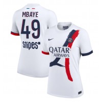 Echipament fotbal Paris Saint-Germain Ibrahim Mbaye #49 Tricou Deplasare 2025-26 pentru femei maneca scurta