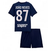 Echipament fotbal Paris Saint-Germain Joao Neves #87 Tricou Acasa 2025-26 pentru copii maneca scurta (+ Pantaloni scurti)