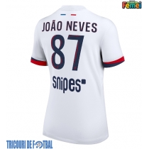 Echipament fotbal Paris Saint-Germain Joao Neves #87 Tricou Deplasare 2025-26 pentru femei maneca scurta