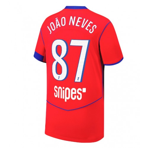 Echipament fotbal Paris Saint-Germain Joao Neves #87 Tricou Treilea 2025-26 maneca scurta Echipament fotbal Paris Saint-Germain Joao Neves #87 Tricou Treilea 2025-26 maneca scurta