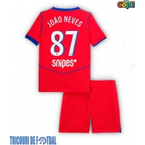 Echipament fotbal Paris Saint-Germain Joao Neves #87 Tricou Treilea 2025-26 pentru copii maneca scurta (+ Pantaloni scurti)
