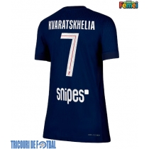 Echipament fotbal Paris Saint-Germain Khvicha Kvaratskhelia #7 Tricou Acasa 2025-26 pentru femei maneca scurta