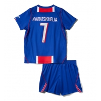 Echipament fotbal Paris Saint-Germain Khvicha Kvaratskhelia #7 Tricou Acasa 2026-27 pentru copii maneca scurta (+ Pantaloni scurti)
