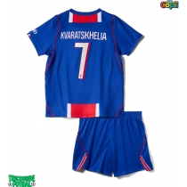 Echipament fotbal Paris Saint-Germain Khvicha Kvaratskhelia #7 Tricou Acasa 2026-27 pentru copii maneca scurta (+ Pantaloni scurti)
