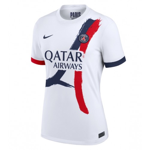 Echipament fotbal Paris Saint-Germain Khvicha Kvaratskhelia #7 Tricou Deplasare 2025-26 pentru femei maneca scurta Echipament fotbal Paris Saint-Germain Khvicha Kvaratskhelia #7 Tricou Deplasare 2025-26 pentru femei maneca scurta
