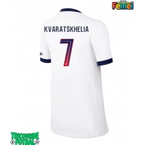 Echipament fotbal Paris Saint-Germain Khvicha Kvaratskhelia #7 Tricou Deplasare 2026-27 pentru femei maneca scurta