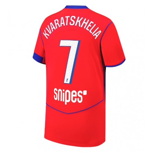 Echipament fotbal Paris Saint-Germain Khvicha Kvaratskhelia #7 Tricou Treilea 2025-26 maneca scurta Echipament fotbal Paris Saint-Germain Khvicha Kvaratskhelia #7 Tricou Treilea 2025-26 maneca scurta