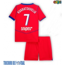 Echipament fotbal Paris Saint-Germain Khvicha Kvaratskhelia #7 Tricou Treilea 2025-26 pentru copii maneca scurta (+ Pantaloni scurti)