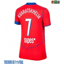 Echipament fotbal Paris Saint-Germain Khvicha Kvaratskhelia #7 Tricou Treilea 2025-26 pentru femei maneca scurta