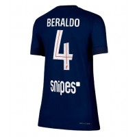 Echipament fotbal Paris Saint-Germain Lucas Beraldo #4 Tricou Acasa 2025-26 pentru femei maneca scurta