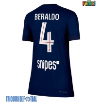 Echipament fotbal Paris Saint-Germain Lucas Beraldo #4 Tricou Acasa 2025-26 pentru femei maneca scurta