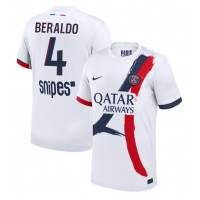 Echipament fotbal Paris Saint-Germain Lucas Beraldo #4 Tricou Deplasare 2025-26 maneca scurta