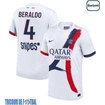 Echipament fotbal Paris Saint-Germain Lucas Beraldo #4 Tricou Deplasare 2025-26 maneca scurta