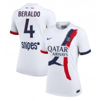 Echipament fotbal Paris Saint-Germain Lucas Beraldo #4 Tricou Deplasare 2025-26 pentru femei maneca scurta
