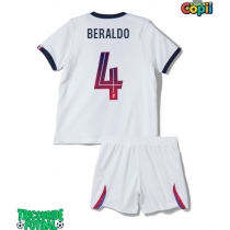 Echipament fotbal Paris Saint-Germain Lucas Beraldo #4 Tricou Deplasare 2026-27 pentru copii maneca scurta (+ Pantaloni scurti)