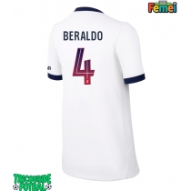 Echipament fotbal Paris Saint-Germain Lucas Beraldo #4 Tricou Deplasare 2026-27 pentru femei maneca scurta