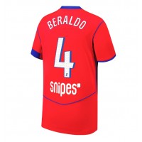 Echipament fotbal Paris Saint-Germain Lucas Beraldo #4 Tricou Treilea 2025-26 maneca scurta