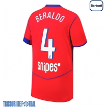 Echipament fotbal Paris Saint-Germain Lucas Beraldo #4 Tricou Treilea 2025-26 maneca scurta