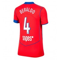 Echipament fotbal Paris Saint-Germain Lucas Beraldo #4 Tricou Treilea 2025-26 pentru femei maneca scurta
