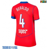 Echipament fotbal Paris Saint-Germain Lucas Beraldo #4 Tricou Treilea 2025-26 pentru femei maneca scurta