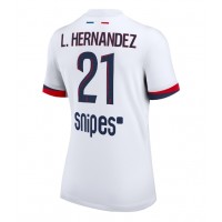 Echipament fotbal Paris Saint-Germain Lucas Hernandez #21 Tricou Deplasare 2025-26 pentru femei maneca scurta