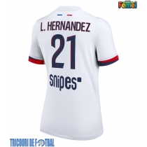 Echipament fotbal Paris Saint-Germain Lucas Hernandez #21 Tricou Deplasare 2025-26 pentru femei maneca scurta