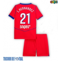 Echipament fotbal Paris Saint-Germain Lucas Hernandez #21 Tricou Treilea 2025-26 pentru copii maneca scurta (+ Pantaloni scurti)