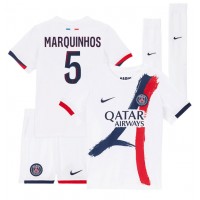 Echipament fotbal Paris Saint-Germain Marquinhos #5 Tricou Deplasare 2025-26 pentru copii maneca scurta (+ Pantaloni scurti)