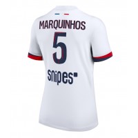 Echipament fotbal Paris Saint-Germain Marquinhos #5 Tricou Deplasare 2025-26 pentru femei maneca scurta