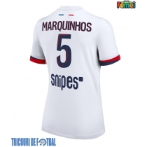 Echipament fotbal Paris Saint-Germain Marquinhos #5 Tricou Deplasare 2025-26 pentru femei maneca scurta