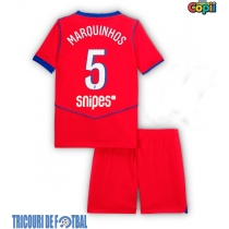 Echipament fotbal Paris Saint-Germain Marquinhos #5 Tricou Treilea 2025-26 pentru copii maneca scurta (+ Pantaloni scurti)