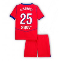 Echipament fotbal Paris Saint-Germain Nuno Mendes #25 Tricou Treilea 2025-26 pentru copii maneca scurta (+ Pantaloni scurti)