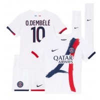 Echipament fotbal Paris Saint-Germain Ousmane Dembele #10 Tricou Deplasare 2025-26 pentru copii maneca scurta (+ Pantaloni scurti)