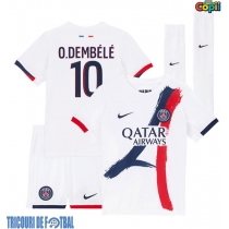 Echipament fotbal Paris Saint-Germain Ousmane Dembele #10 Tricou Deplasare 2025-26 pentru copii maneca scurta (+ Pantaloni scurti)