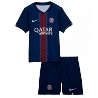 Echipament fotbal Paris Saint-Germain Tricou Acasa 2025-26 pentru copii maneca scurta (+ Pantaloni scurti)