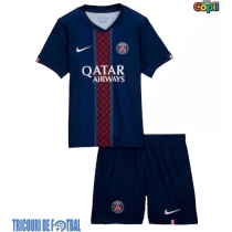 Echipament fotbal Paris Saint-Germain Tricou Acasa 2025-26 pentru copii maneca scurta (+ Pantaloni scurti)