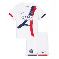 Echipament fotbal Paris Saint-Germain Tricou Deplasare 2025-26 pentru copii maneca scurta (+ Pantaloni scurti)