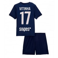 Echipament fotbal Paris Saint-Germain Vitinha #17 Tricou Acasa 2025-26 pentru copii maneca scurta (+ Pantaloni scurti)