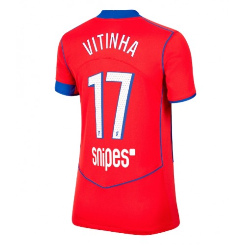 Echipament fotbal Paris Saint-Germain Vitinha #17 Tricou Treilea 2025-26 pentru femei maneca scurta Echipament fotbal Paris Saint-Germain Vitinha #17 Tricou Treilea 2025-26 pentru femei maneca scurta